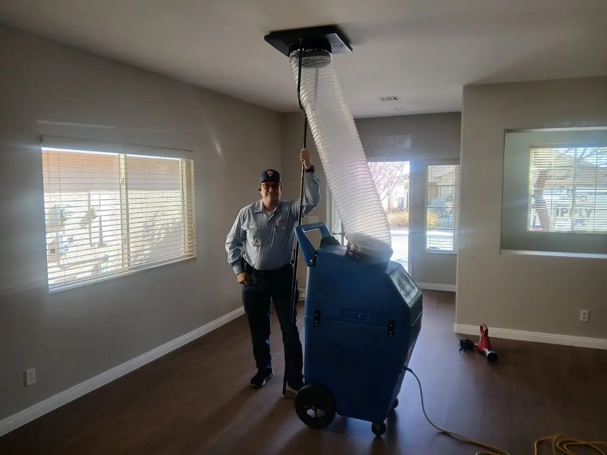 Professional Dryer Vent Cleaning work inside a Spring Valley home